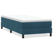Letto singolo | Letto per adulti | Giroletto a Molle senza Materasso Blu Scuro 100x210 cm Velluto