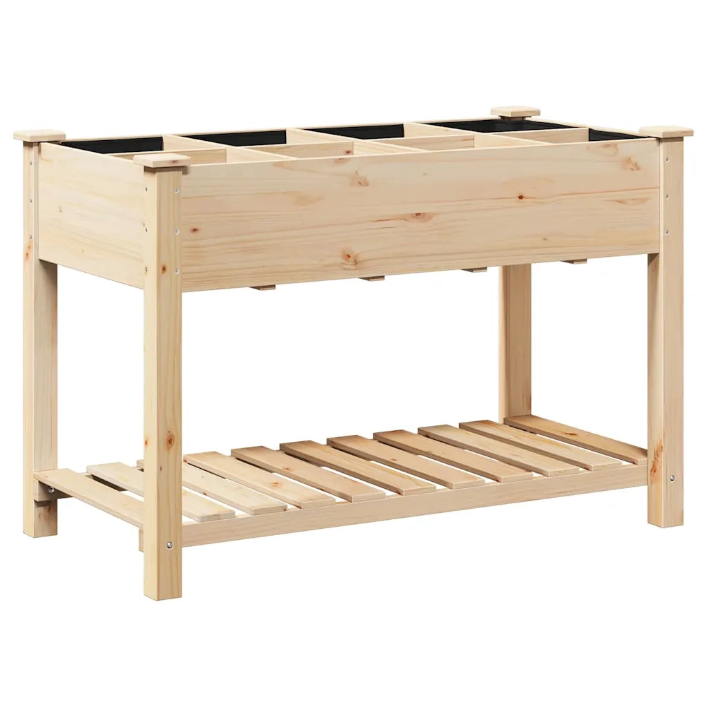 Fioriere | Cassetta per fiori | Vaso da giardino con lo scaffale Beige 115 x 59 x 76,5 cm