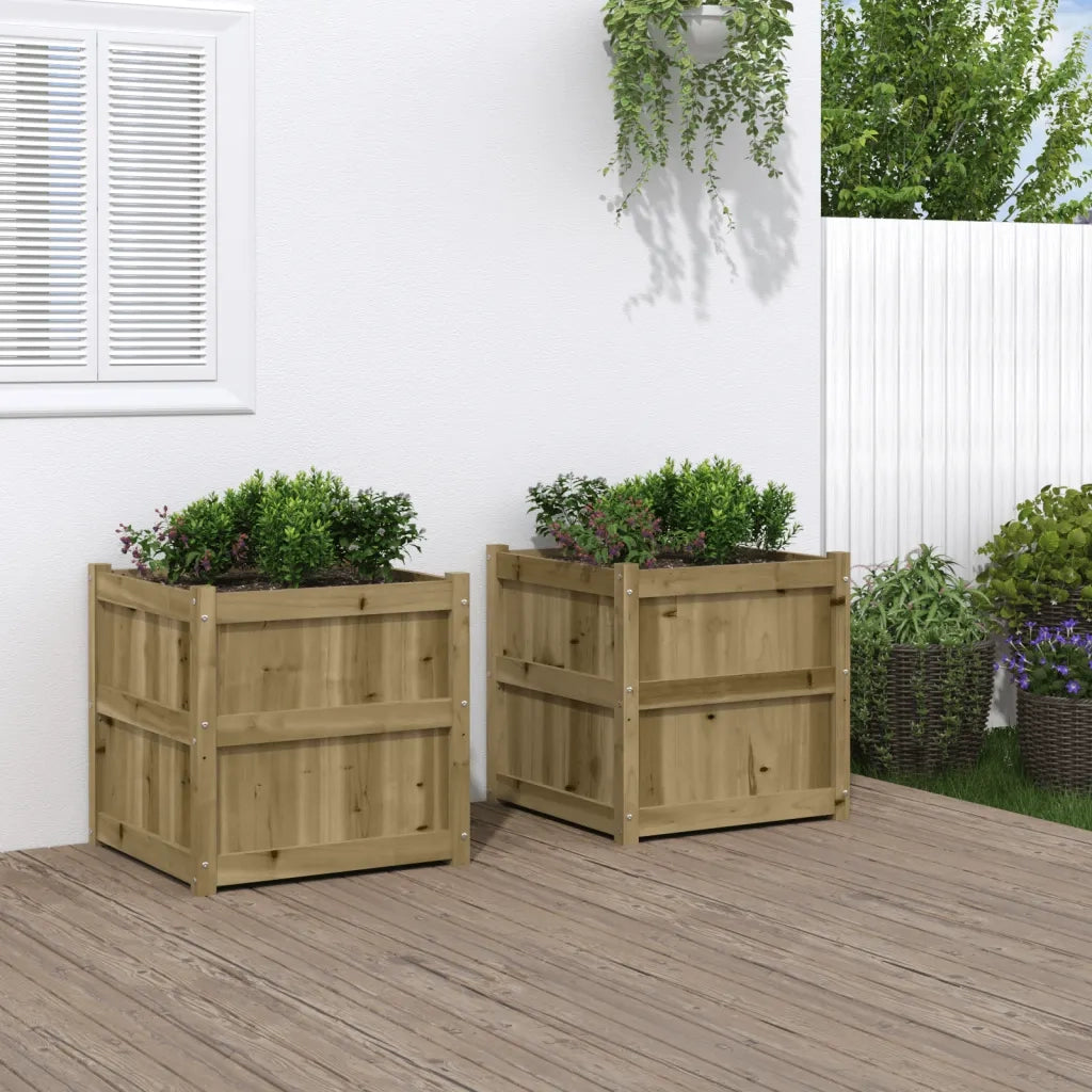 Fioriere da Giardino 2 pz in Legno di Pino Impregnato 837433