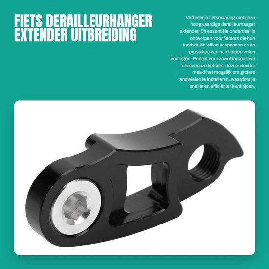Estensore per Derailleur in Alluminio - Estensione 41 mm - Aumenta la Capacità di Carico - Adatto per 36T/56T - Incluso Viti - Peso Ridotto 19 gr - Derailleur per Bicicletta