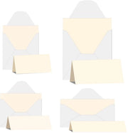 Set di Carte da Invito 50 pezzi - Carte da Invito Autoadesive - Diverse Dimensioni - 300 g/m² Carte - 100 g/m² Carte da Invito Bianche - Utilizzo Creativo - Set di Carte da Invito