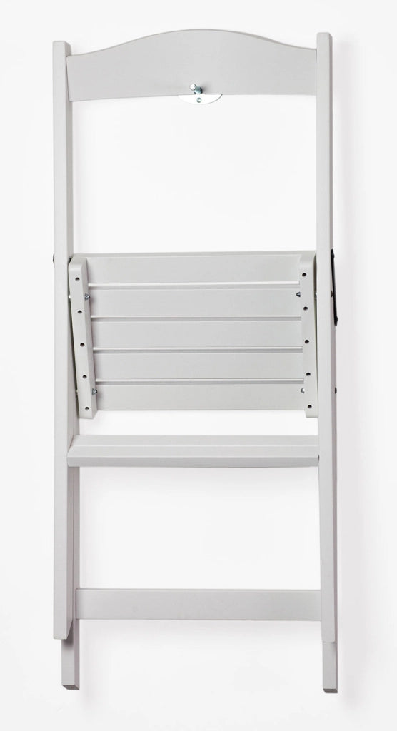 Sedia Scala Pieghevole 51x41xh75 cm in Legno Faggio Massello Bianco Laccato