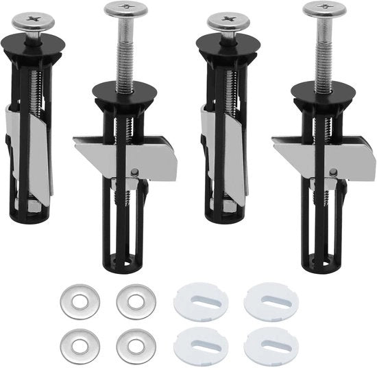 Kit di fissaggio per wc - 4 pezzi di fissaggi universali per wc in acciaio inossidabile - facile da installare - per sospensioni e sedili