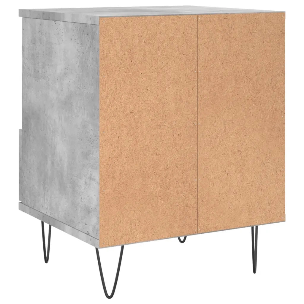 Comodino-Tavolino da notte Grigio Cemento 40x35x50 cm in Legno Multistrato 997151
