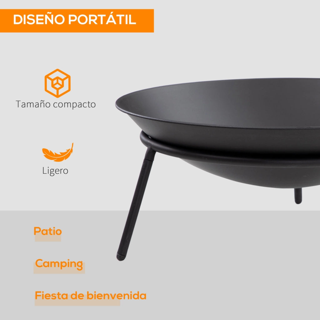 Brasero per Esterno Giardino ¨C zephmum ¨C Nero ?47x21 cm