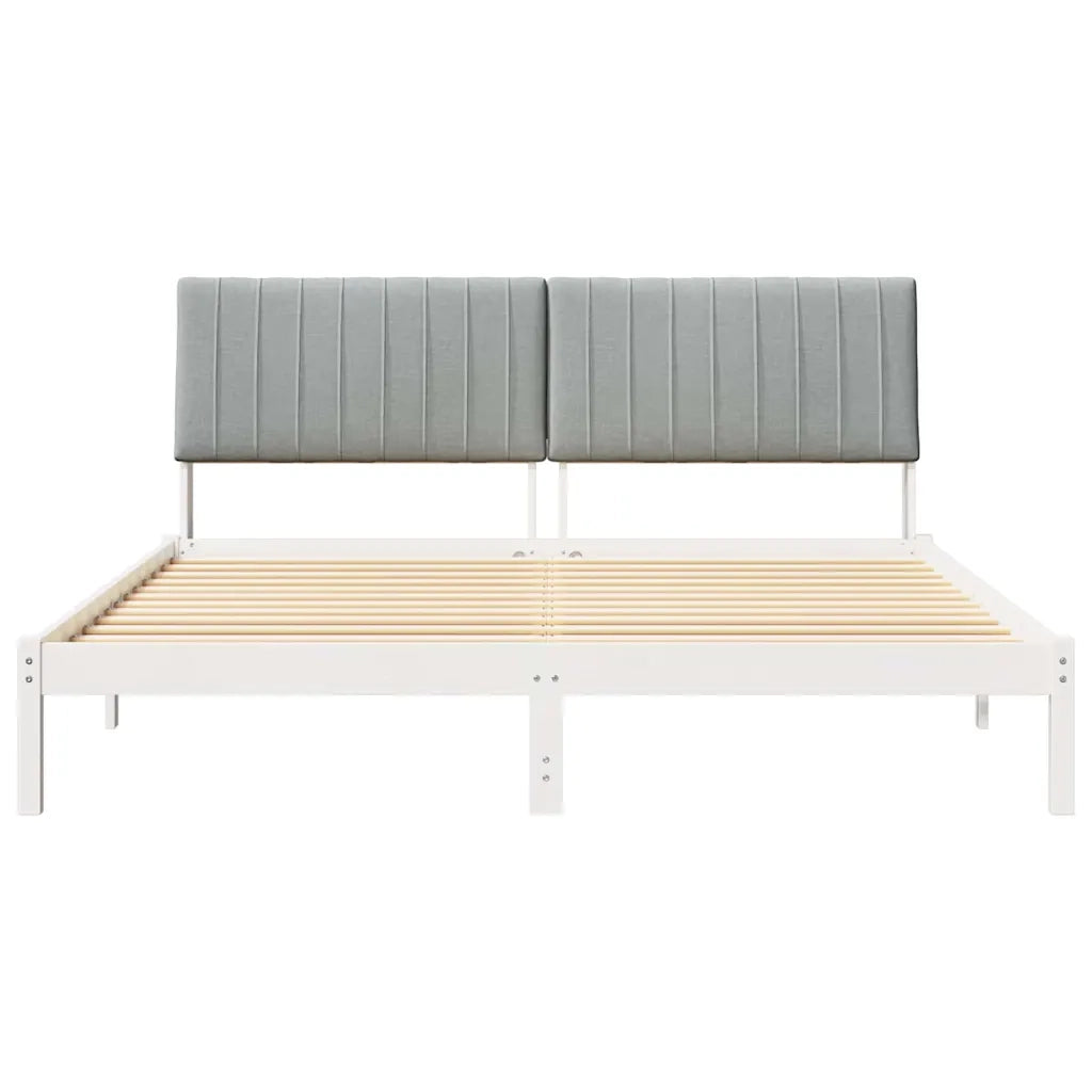Struttura del letto Grigio chiaro 180 x 200 cm Pino massello