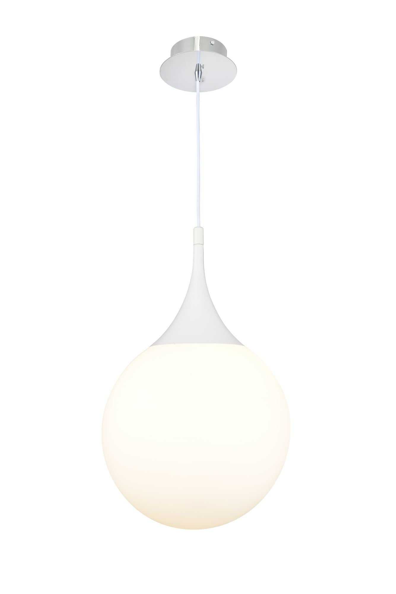 Lampada pendente Pendant in Metallo Dewdrop Bianco