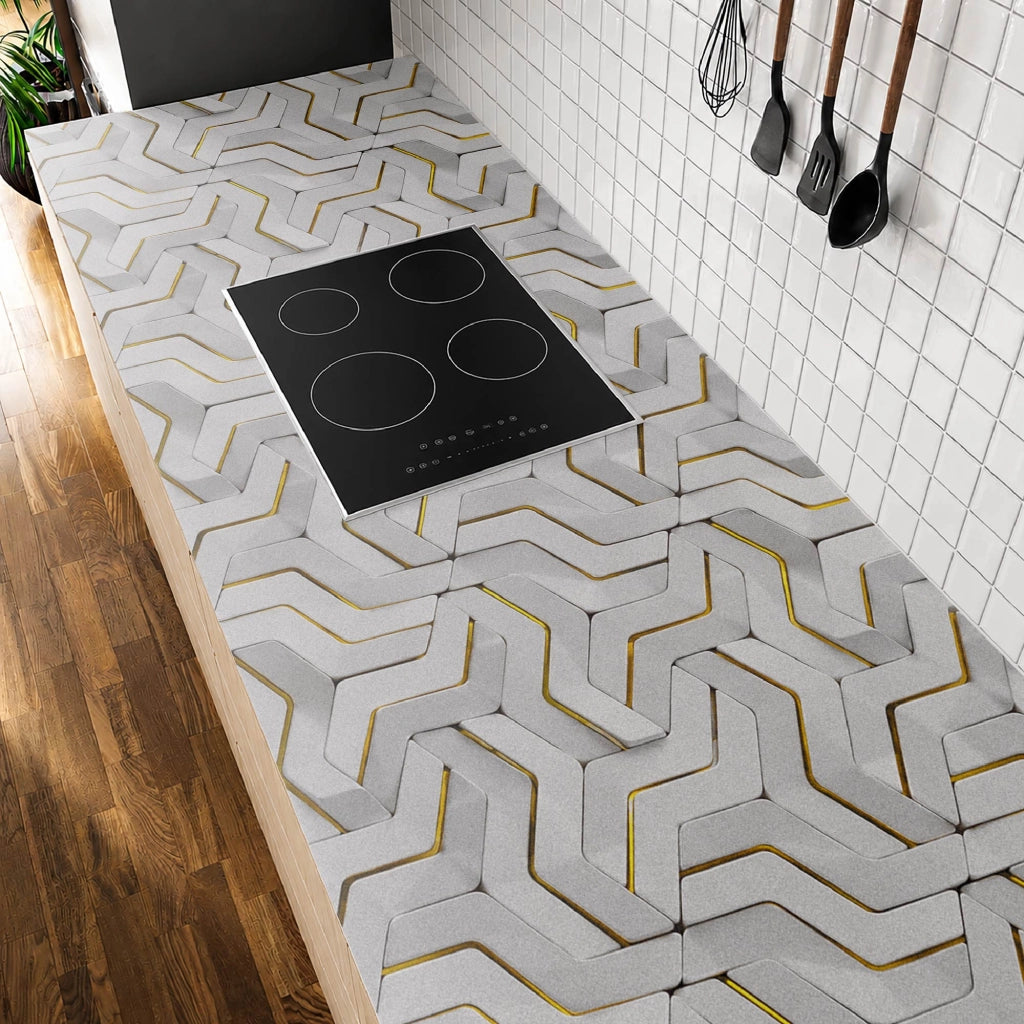 Carta Adesiva Da Rivestivmento 60x300 cm Pellicola Autoadesiva Impermeabile per Mobili, Pareti, Cucina, Tavoli e Top Cucina – Rivestimento Rimovibile per Superfici Lisce e DIY Disegno19