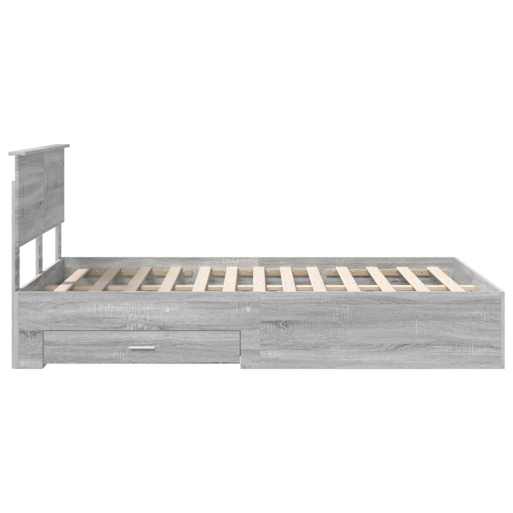 Struttura del letto con testiera Grigio Sonoma 120 x 200 cm 3408295