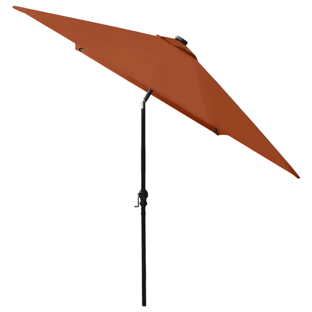 Ombrellone da Giardino-Ombrello da Balcone con LED Palo in Acciaio Terracotta 2x3 m