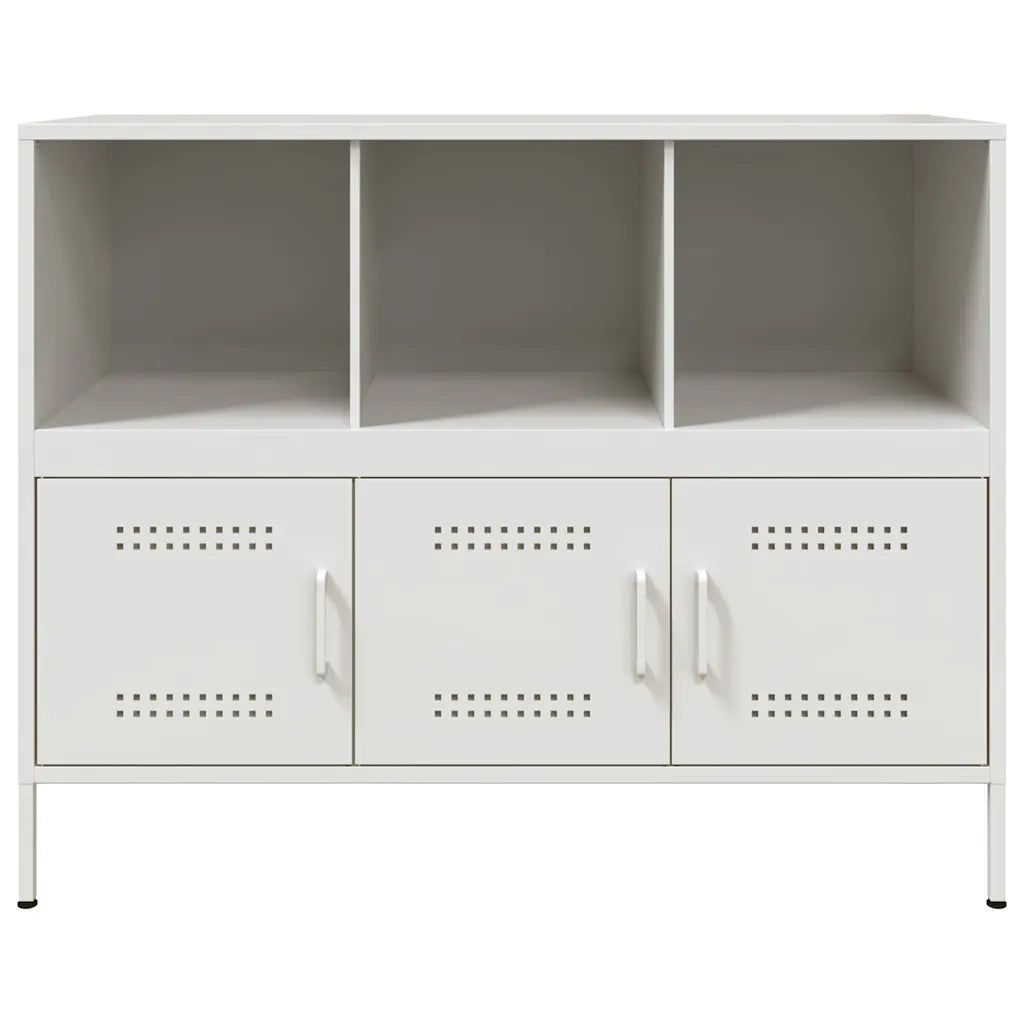 Credenza-Buffet-Armadio da cucina Bianca 100,5x39x79 cm in Acciaio