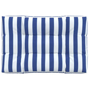 Cuscino per pallet | Cuscini per sedie Strisce Bianche e Blu 120x80x12cm in Tessuto