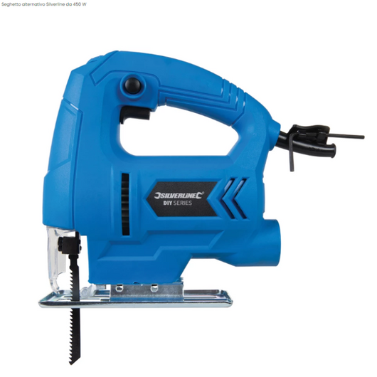 Seghetto alternativo da traforo elettrico legno platica ferro 450 W con piastra