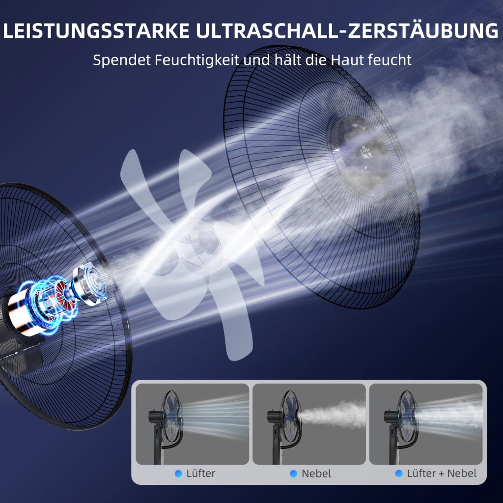 Ventilatore Nebulizzatore ¨C Zephmum ¨C Nero 125 cm