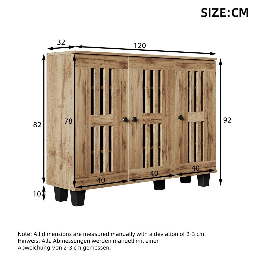 Mobile da ingresso consolle ¨C Minimal ¨C 120x32x92cm legno con ante e ripiani salvaspazio