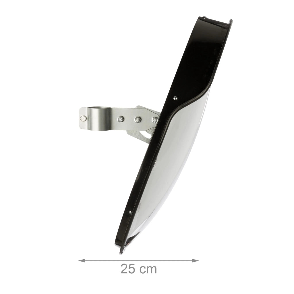 Specchio di sicurezza convesso 60 cm grandangolare uso interno esterno garage parcheggio in plastica nera 13_0007243