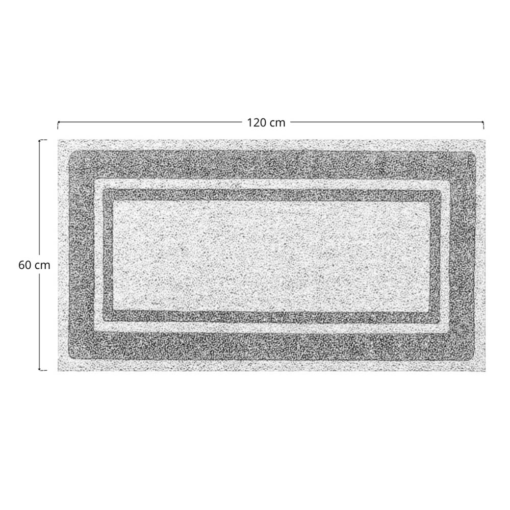 Zerbino classico rettangolare in fibra di cocco naturale cm 60 x 120 per casa