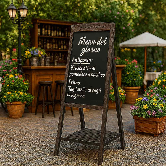 Lavagna pubblicitaria da esterno locali colore marrone