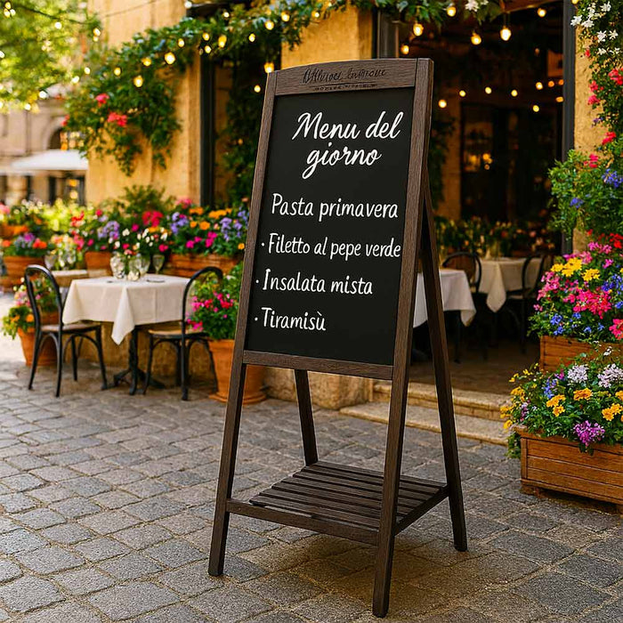 Lavagna pubblicitaria da esterno locali colore marrone