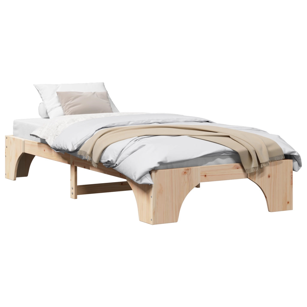 Struttura Letto Naturale Legno Naturale Legno di Pino Massello