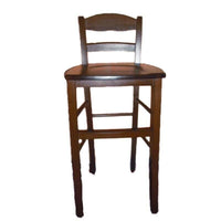 Sgabello snack seduta massello noce h67 cm