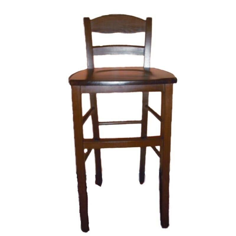 Sgabello snack seduta massello noce h67 cm