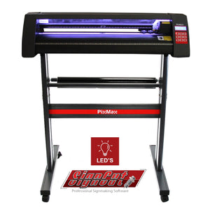 Plotter da Taglio Vinile Macchina per Taglio e Incisione Insegne Etichette Guida Laser - Abbonamento 12 Mesi Software Signcut Pro - LED - 720mm