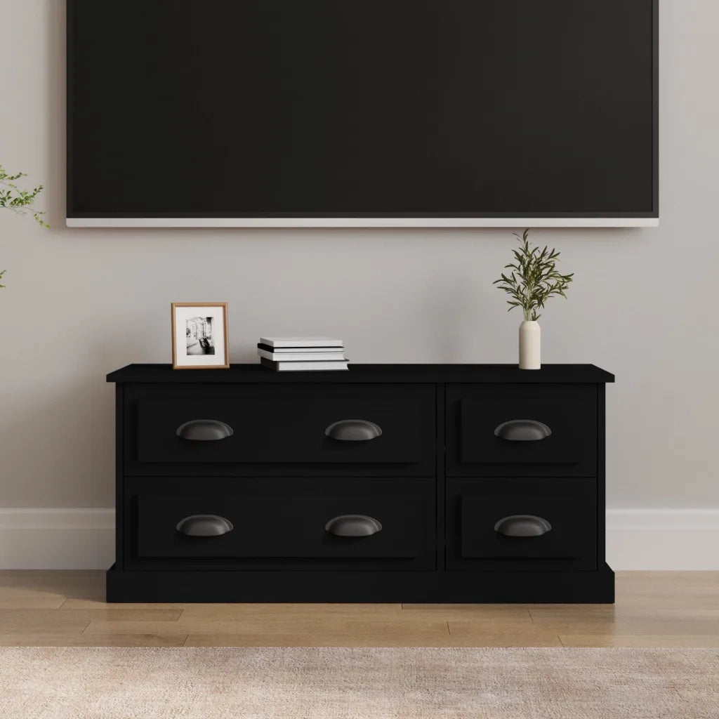 Mobile Porta TV Nero 100x35,5x45 cm in Legno Multistrato 816449