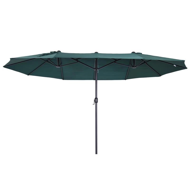 OMBRELLONE DOPPIO TETTUCCIO DA ESTERNO 460 X 270 X 240 VERDE
