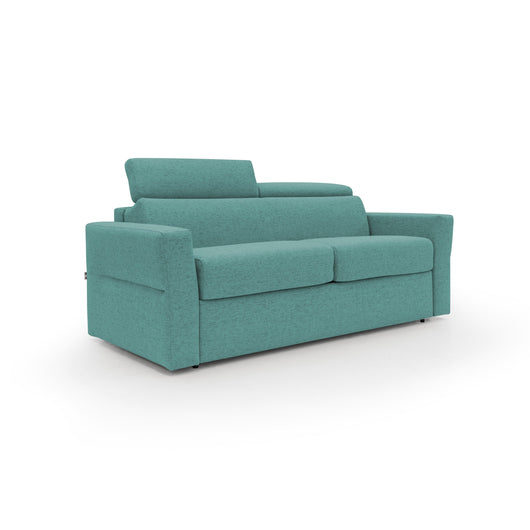 Avalon Divano letto con materasso H18 180 cm (mat. 120x197 cm) verde acqua