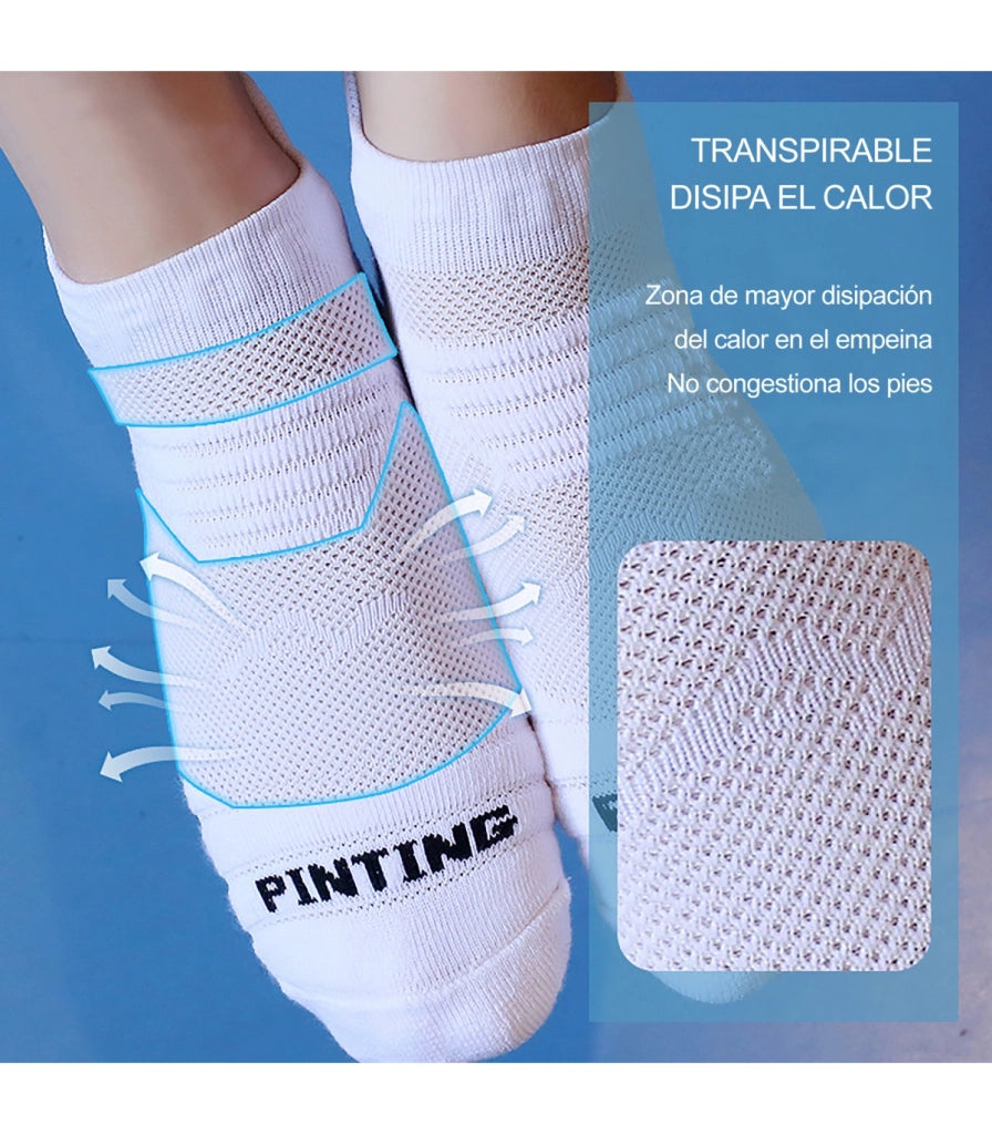 Calzini Sportivi Sottili Caviglia | Cotone e Nano Argento Antiodore | Taglie Uniche 34–37 e 37–43 EU