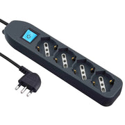 Multipresa 4P Bip Schuko e Interr Nero FIG.8
