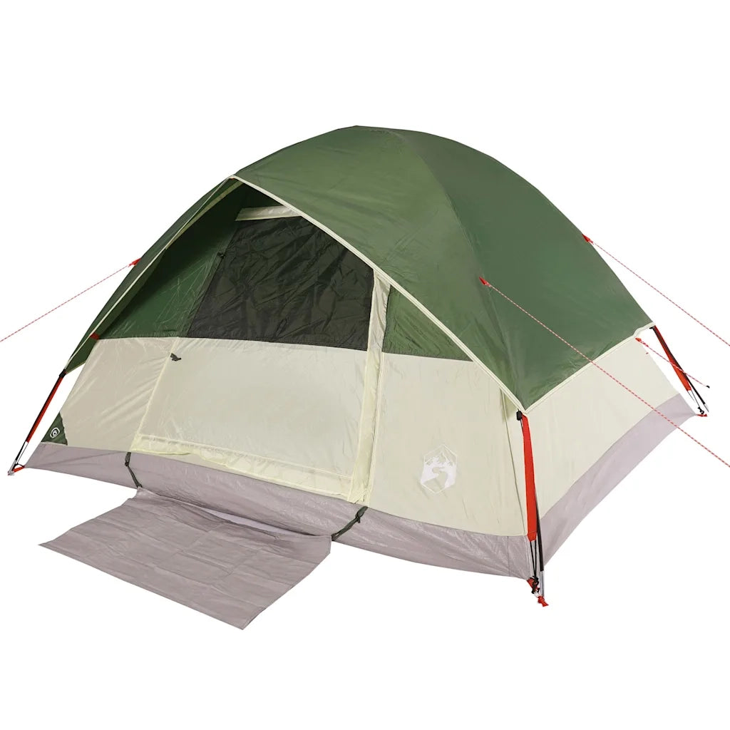 Tenda da Campeggio a Cupola per 6 Persone Verde Impermeabile