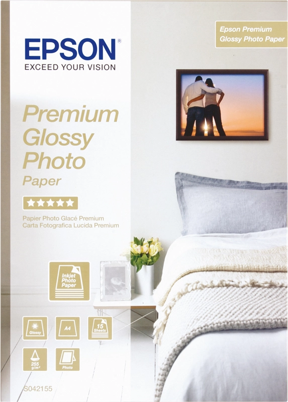 Epson Premium Glossy Photo Paper - A4 - 15 Fogli