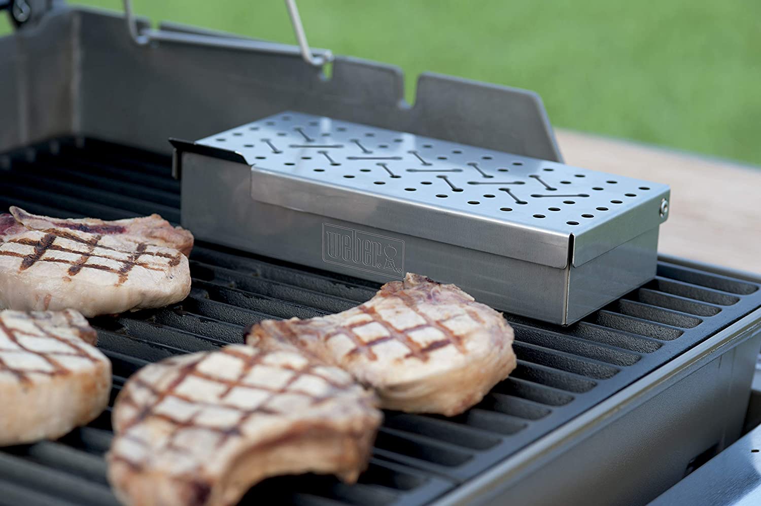 Affumicatoio Universale per Barbecue a Gas o Carbone in Acciaio Inox Weber 7576