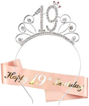 Decorazione di compleanno - Corona di principessa - Fregio con pietre di strass - 19° compleanno - Esperienza indimenticabile - Accessori di compleanno