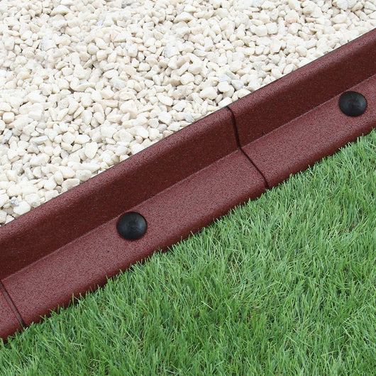 Monster Shop - Bordatura per Aiuole Bordo Prato da Giardino Palizzata Flessibile Fino a 70° in Gomma Resistente agli UV Pezzi da 1.2m - Terracotta - 4 Pezzi