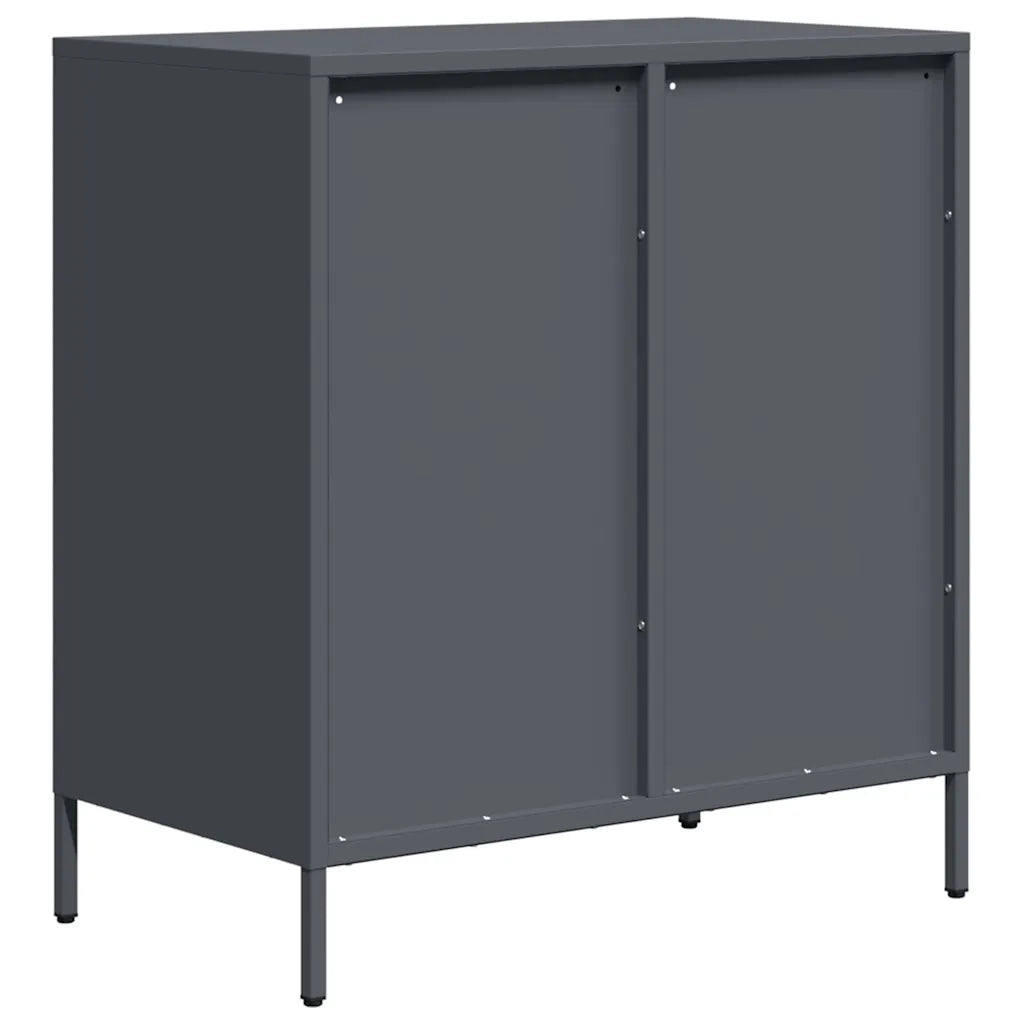 Credenza Antracite 68x39x73,5 cm in Acciaio Laminato a Freddo 851258
