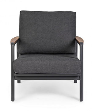 Set 2 Poltrone 78x87x86h cm con Cuscini Jalisco Antracite