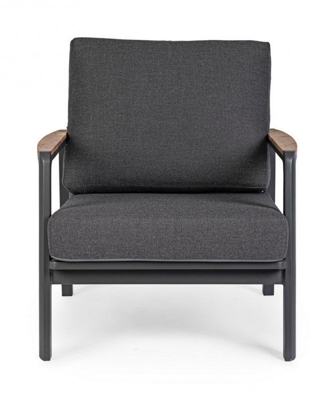 Set 2 Poltrone 78x87x86h cm con Cuscini Jalisco Antracite