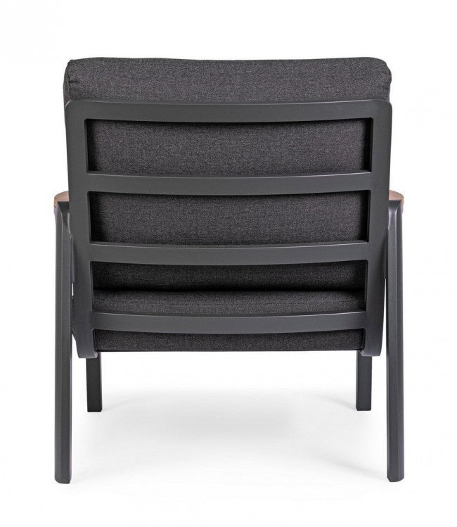 Set 2 Poltrone 78x87x86h cm con Cuscini Jalisco Antracite