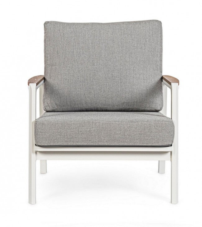 Set 2 Poltrone 78x87x86h cm con Cuscini Jalisco Bianco