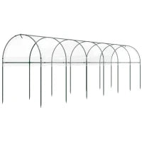 Serra da Giardino, Serra per Pomodori con 5 Archi in Acciaio, Copertura in PE, 6 x 1.23 x 1.71 m, Trasparente