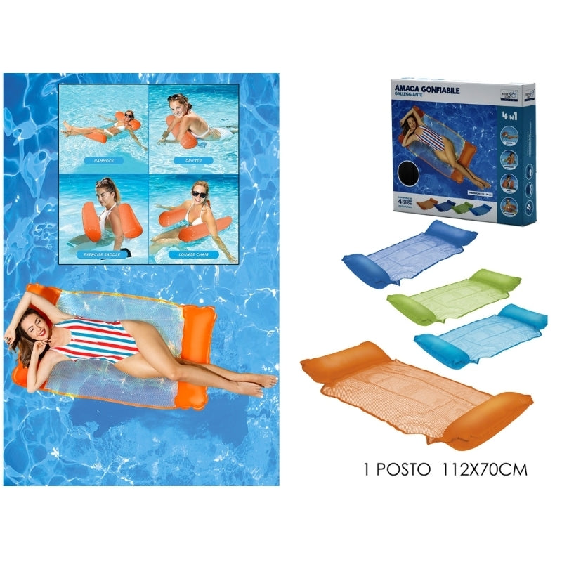 AMACA GONFIABILE GALLEGGIANTE 112X70CM 4ASS.