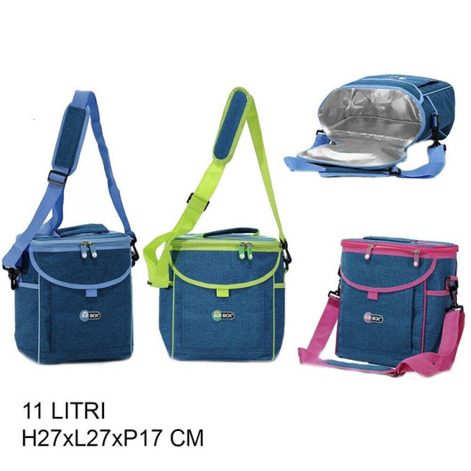 BORSA TERMICA 11LT 25X17X27CM JEANS 3ASS.