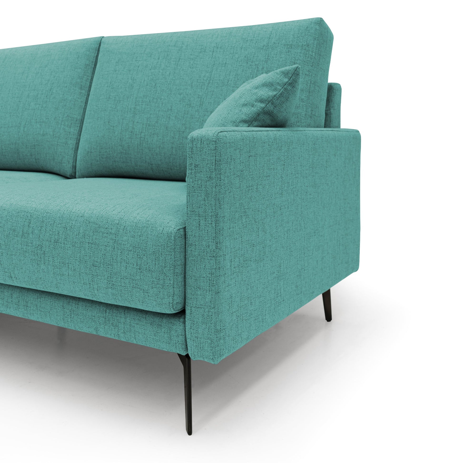 Saturno Divano moderno in tessuto morbido impermeabile T03 140 cm verde acqua