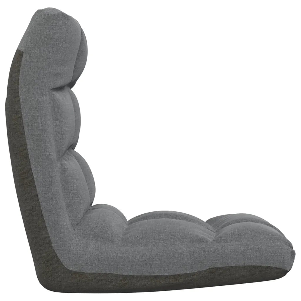 Sedia a Sdraio da Terra Pieghevole Grigio Chiaro in Tessuto cod mxl 56219