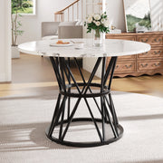 TAVOLO DA PRANZO ROTONDO 100x100x76 cm MDF Nero