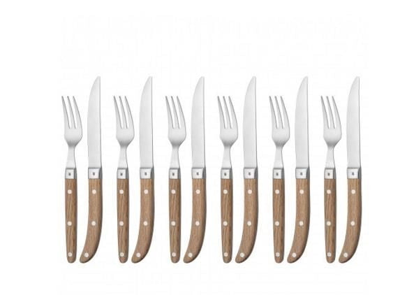 WMF 1280636046 set di posate 12 pz Marrone, Metallico
