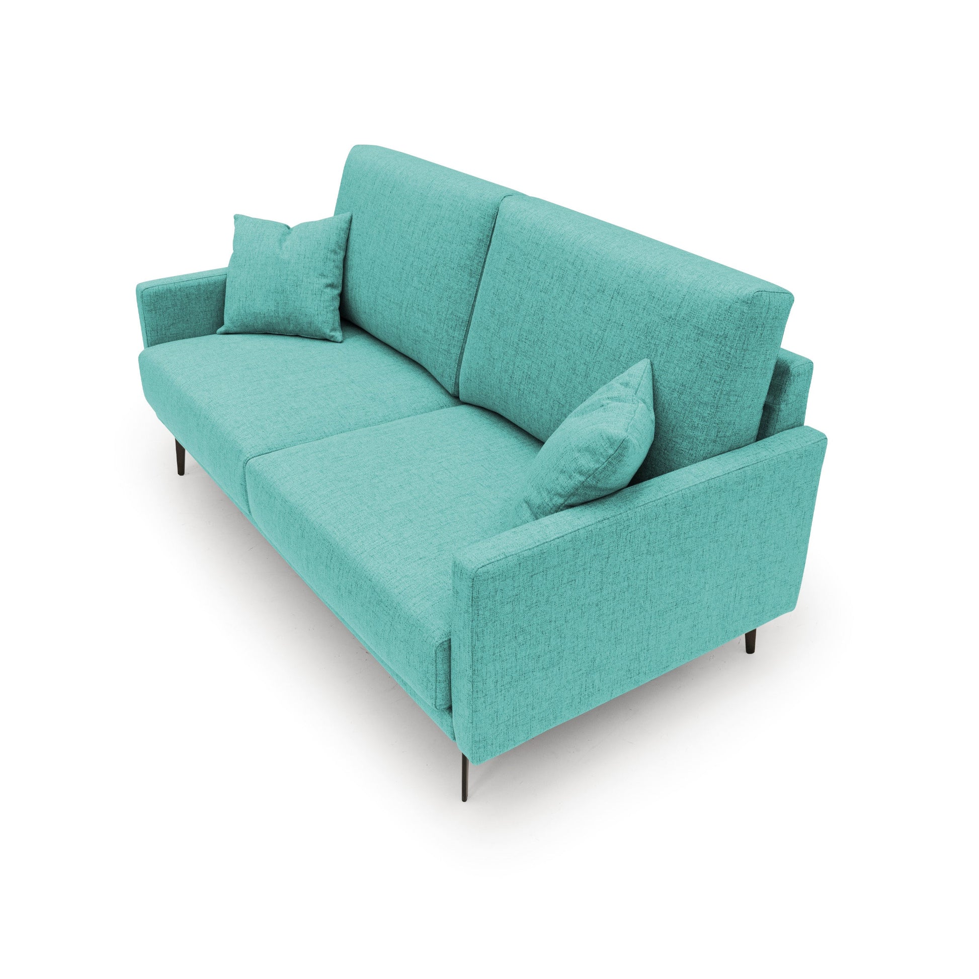 Saturno Divano moderno in tessuto morbido impermeabile T03 140 cm verde acqua